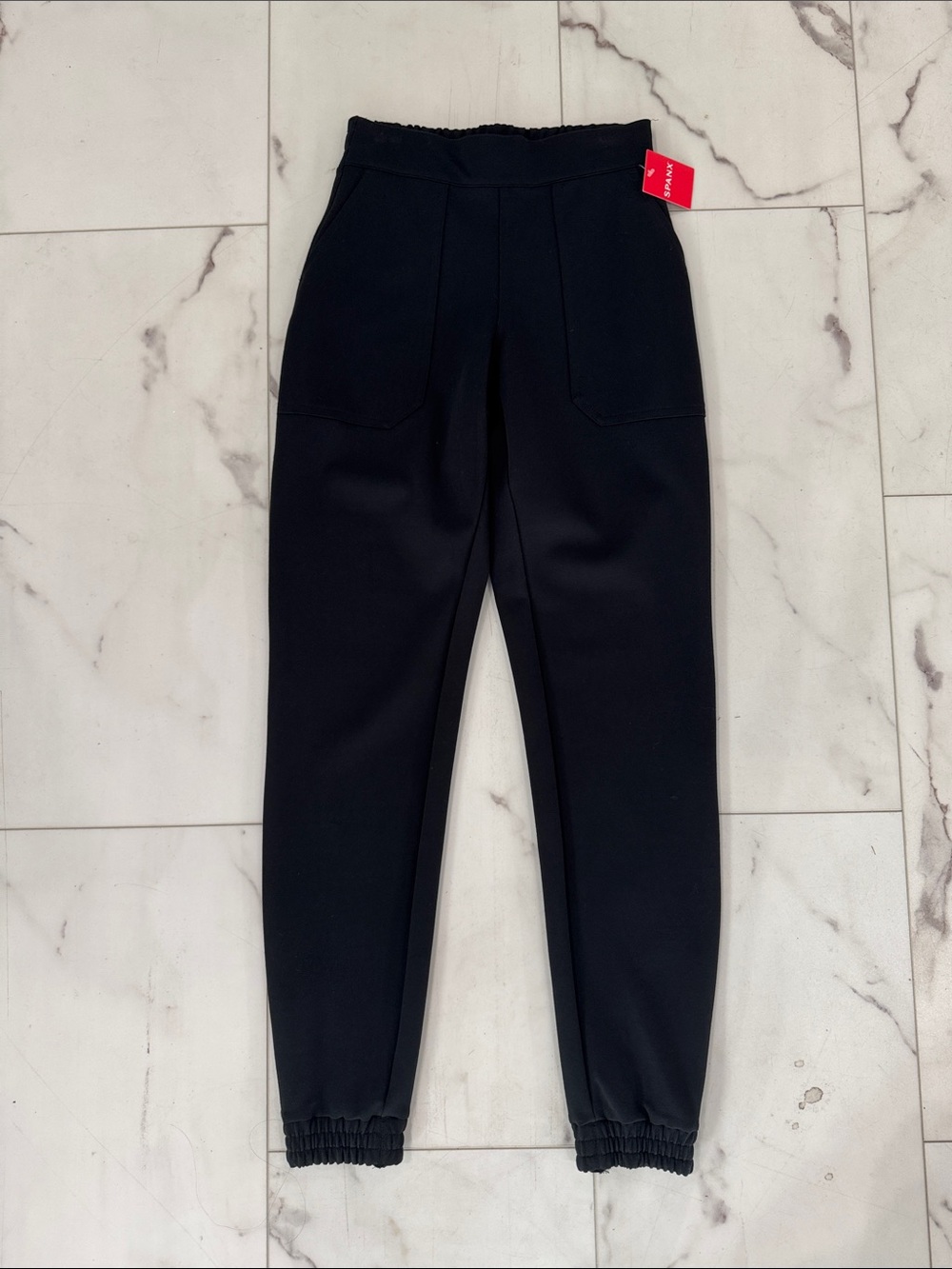 SPANX Black Elastic Cuff Jogger Pants